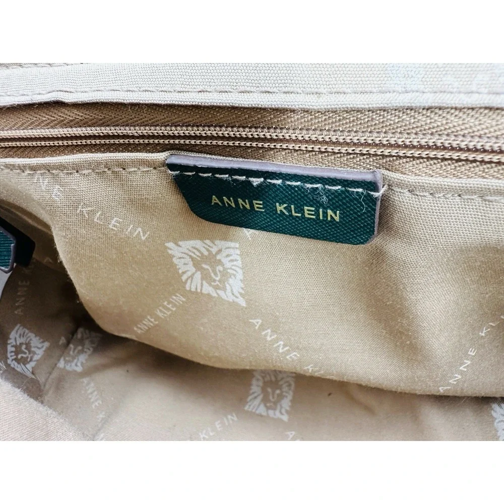 Anne Klein Satchel Shoulder Flap Crossbody Bag w/Gold Chain Strap‎ Green